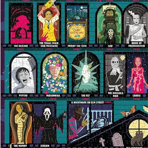 Ridley's Games 50 Must-Watch Scary Movies Bucket List 1000-piece Puzzle
