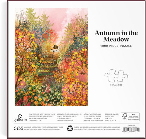 Galison Autumn in the Meadow 1000 Piece Puzzle