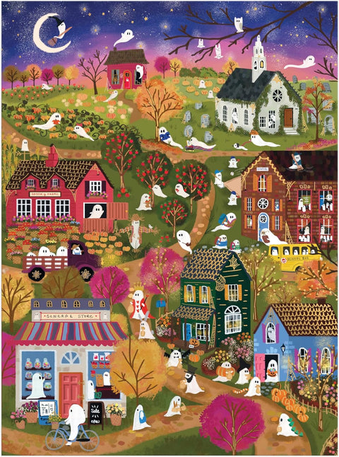 Galison Joy Laforme Spooky Village 1000 Piece Foil Puzzle