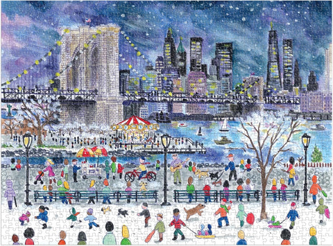 Michael Storrings Snowfall Over New York City 1000 Piece Puzzle
