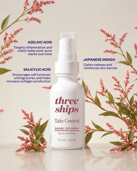 Three Ships Take Control Salicylic Acid + 10% Azelaic Acid Clarifying Serum 30mL