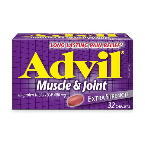 Expires February 2026 Clearance Advil Muscle & Joint Ibuprofen Extra Strength 400mg 32 Caplets