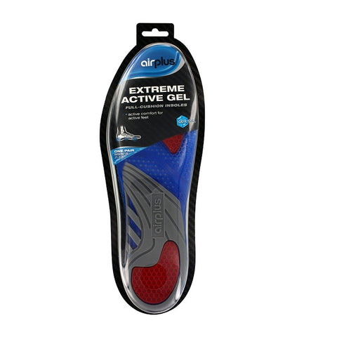 Airplus Extreme Active Gel Insoles 1 Pair Men's Size 7-13