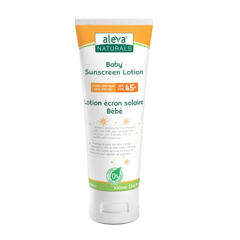 Expires February 2026 Clearance Aleva Naturals Baby Suncreen Lotion SPF 45+ 100mL