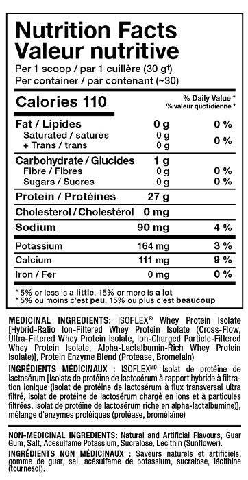 Allmax Isoflex Caramel Macchiato Nutrition Facts