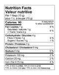 Nuts to You Almond Cashew Butter Nutrition Label