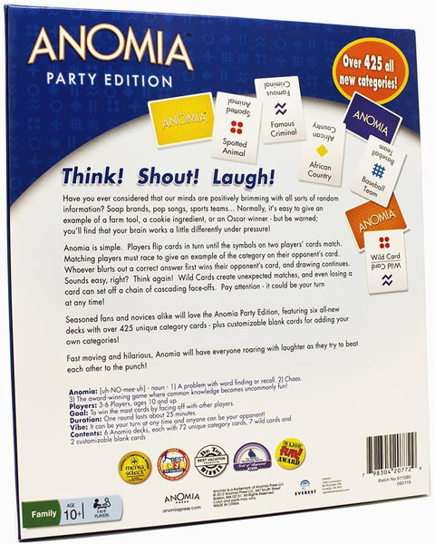 Anomia Party Box Edition Family Card Game