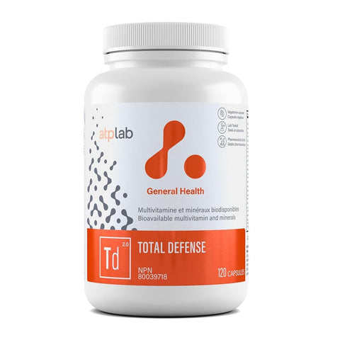 Expires February 2026 Clearance ATP Lab TOTAL DEFENSE General Health 120 Capsules