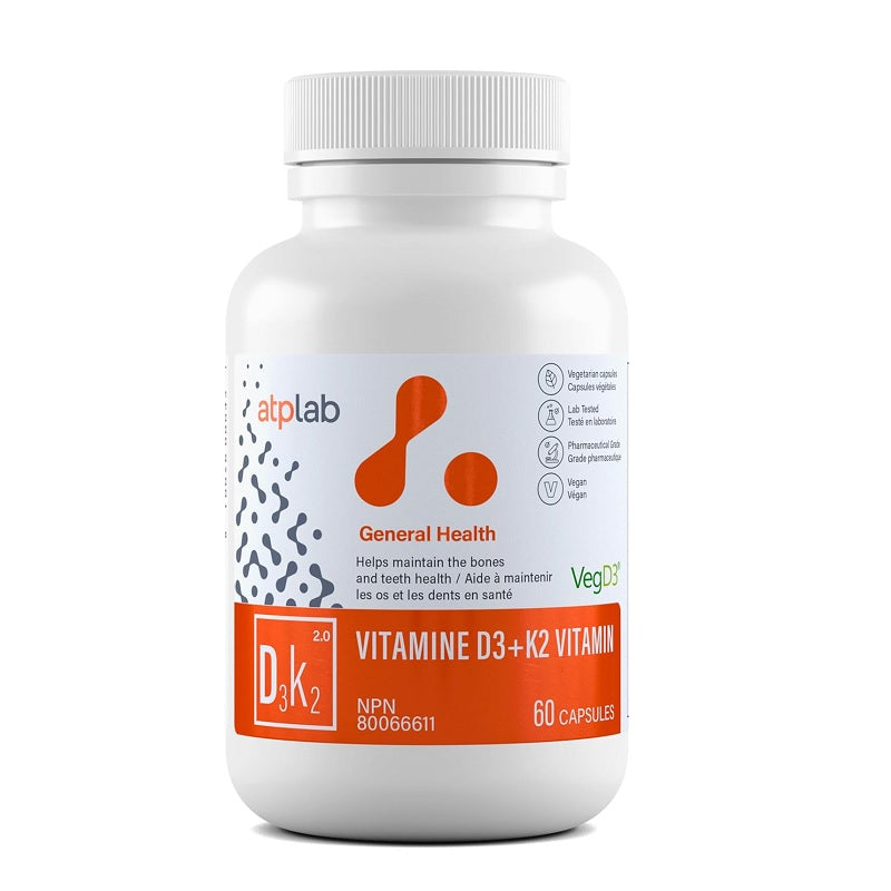 ATP Lab VITAMIN D3+K2 General Health 60 Capsules