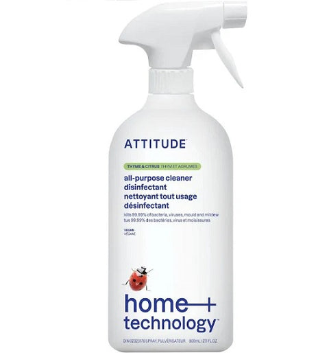 Attitude Nature+ All Purpose Cleaner Disinfectant Spray Thyme & Citrus 800 ml