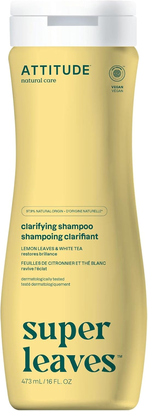 Attitude Super Leaves Clarifying Shampoo - Lemon Leaves and White Tea 473mL