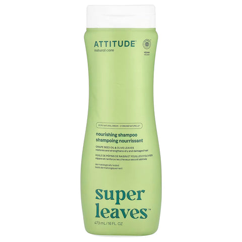 Attitude Super Leaves Natural Shampoo Nourishing & Strengthening Grape Seed Oil & Olive Leaves
