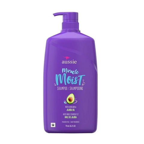 Aussie Miracle Moist with Avocado & Jojoba Oil Paraben Free Shampoo 778mL