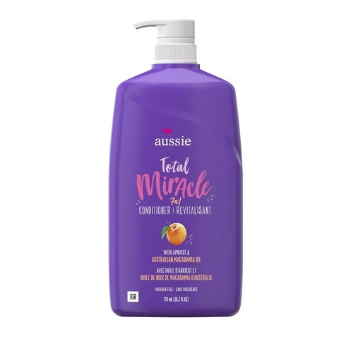 Aussie Total Miracle with Apricot & Macadamia Oil Paraben Free 7-in-1 Conditioner 778 mL