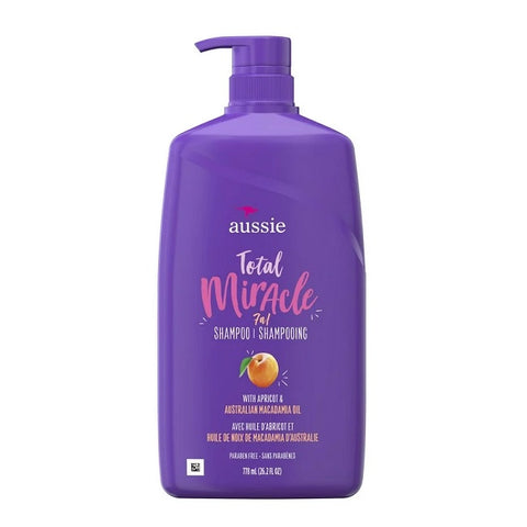 Aussie Total Miracle with Apricot & Macadamia Oil Paraben Free 7-in-1 Shampoo 778 mL