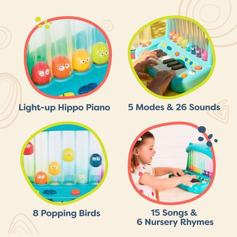 B. Toys Hippo Pop Play Toy Piano