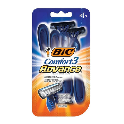BIC Comfort 3 Advance Men's Razor 4 Count