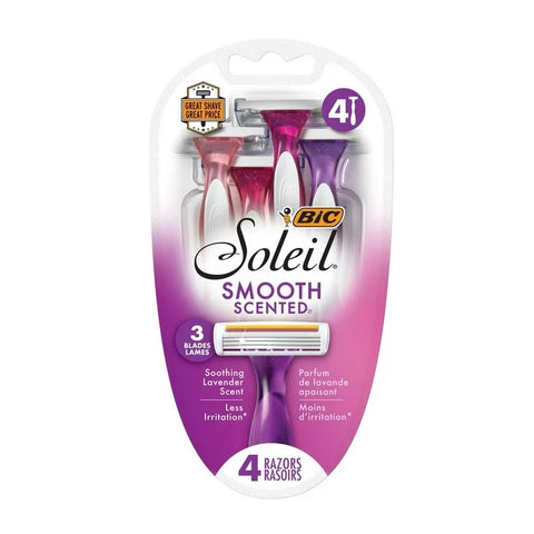 BIC Soleil Twilight Women's Razor with Lavender Scent 4 Count