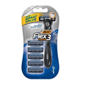 BIC Flex 3 Hybrid Disposable Men's Razor 1 Handle + 5 Cartridges