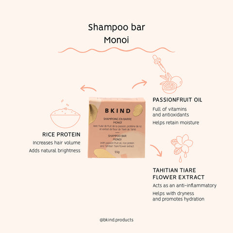 BKIND Shampoo Bar - Monoi 55g