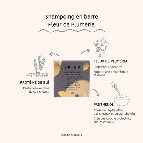 BKIND Shampoo Bar - Plumeria Flower 55g