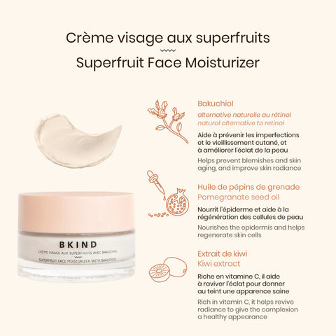 BKIND Superfruit Face Moisturizer with Bakuchiol 45mL