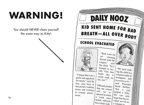 Bad Kitty Gets a Bath Paperback Black and White Edition by Nick Bruel