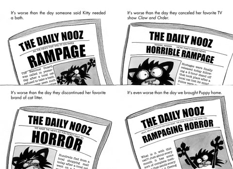 Bad Kitty: Puppy's Big Day Paperback Black-and-White Edition by Nick Bruel