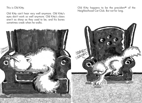 Bad Kitty for President - Black and White Edition