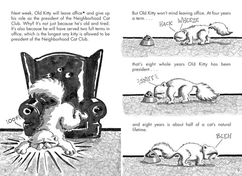 Bad Kitty for President - Black and White Edition