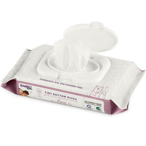 Expires April 2024 Clearance Bambo Nature Tidy Bottom Eco-Friendly Baby Wipes 50 Count - YesWellness.com