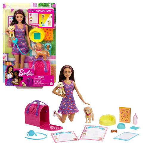 Barbie Adoption Playset with Pets and Accessories