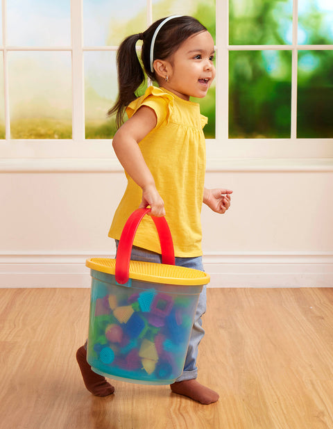 Battat Bristle Blocks Jungle Adventure Bucket 128 Pieces