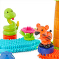 Battat Bristle Blocks Jungle Adventure Bucket 128 Pieces