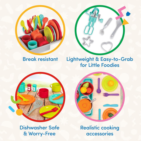 Battat Deluxe Kitchen 71-Piece Playset