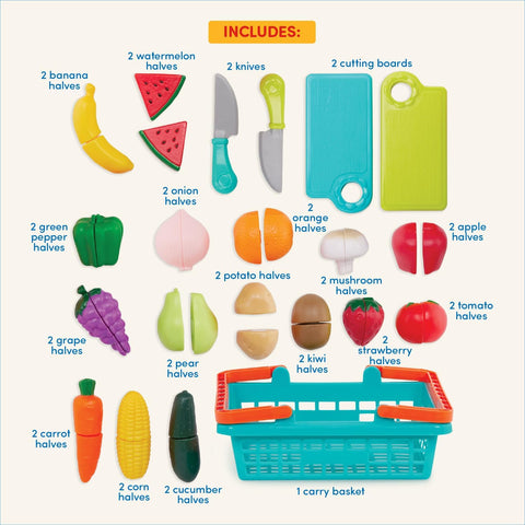 Battat Farmers Market Produce Basket Play Set