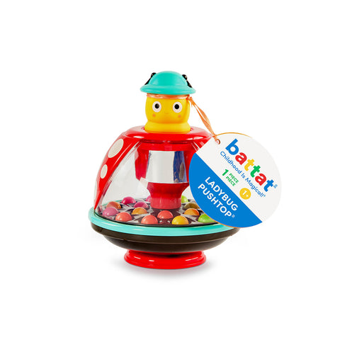 Battat Ladybug Pushtop Ball Popper