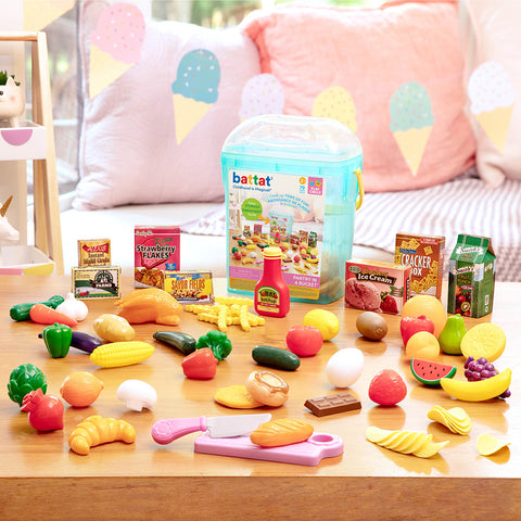 Battat Pantry In a Bucket Play Food Set
