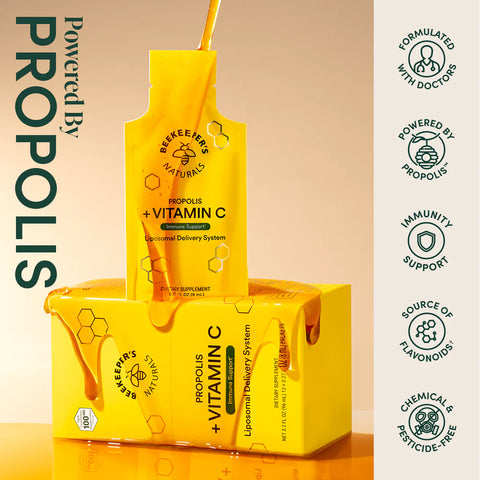 Beekeeper's Naturals Liposomal Propolis Vitamin C 12 x 8mL