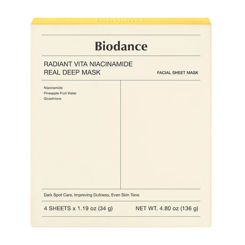 Biodance Radiant Vita Niacinamide Real Deep Mask 34g