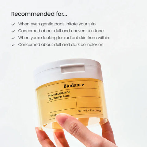 Biodance Vita Niacinamide Gel Toner Pad 140g x 60pads