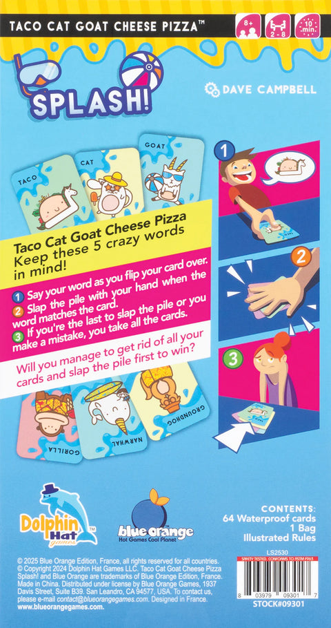 Blue Orange Games Taco Cat Goat Cheese Pizza - Splash!