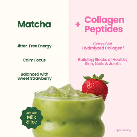 Blume Strawberry Matcha Superfood Latte Powder 100g