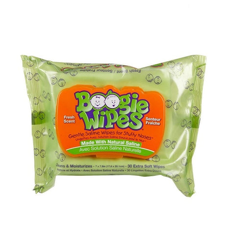 Boogie Wipes Gentle Saline Nose Wipes Fresh Scent 30 Wipes