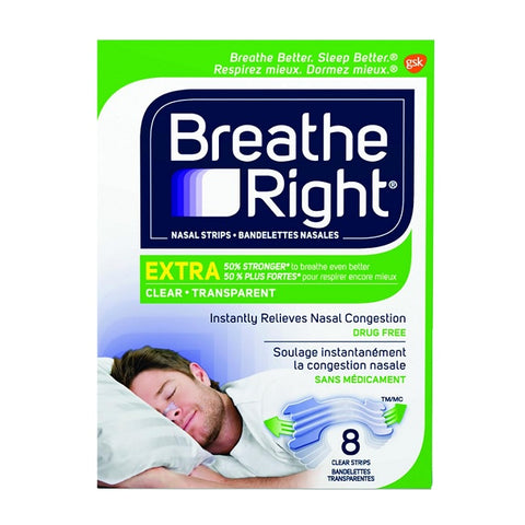 Breathe Right Nasal Strips Extra Strength Clear (Various Sizes) - YesWellness.com