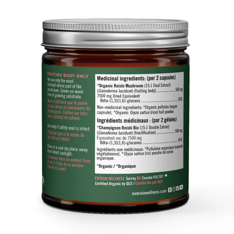 Eversio Wellness Reishi 60 Capsules Jar
