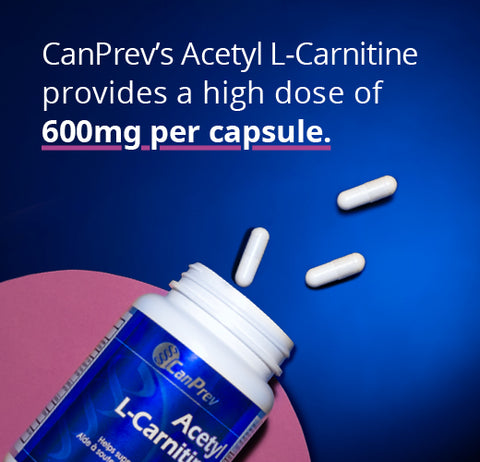 CanPrev Acetyl L-Carnitine 600 120 Veg Capsules