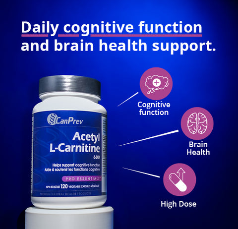 CanPrev Acetyl L-Carnitine 600 120 Veg Capsules