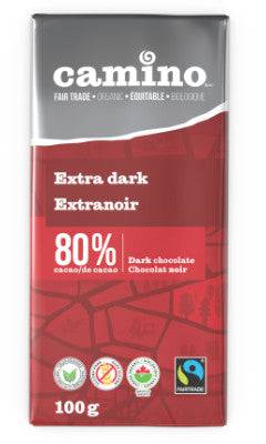 Camino Organic Extra Dark 80% Cacao Dark Chocolate 100g