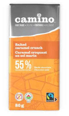 Camino Organic Salted Caramel Crunch 55% Cacao Dark Chocolate 80g